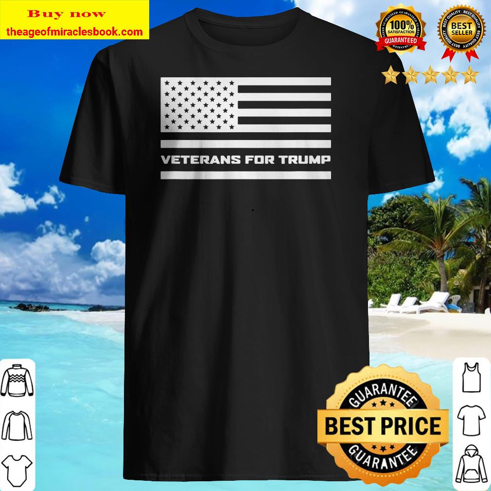 Veterans For Trump With White Horizontal Flag Design Shirt