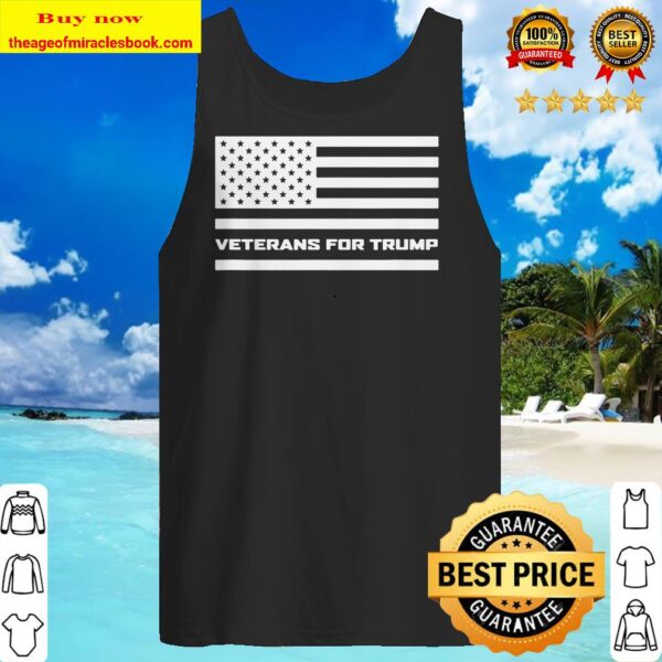 Veterans For Trump With White Horizontal Flag Design Tank top