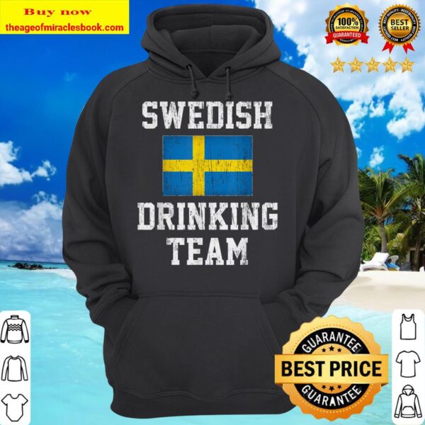 Vintage Swedish Drinking Team Shirt Sweden Flag Country Beer Hoodie