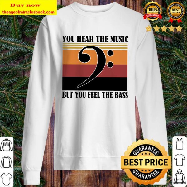 Vintage note music you hear the music but you feel the bass Sweater