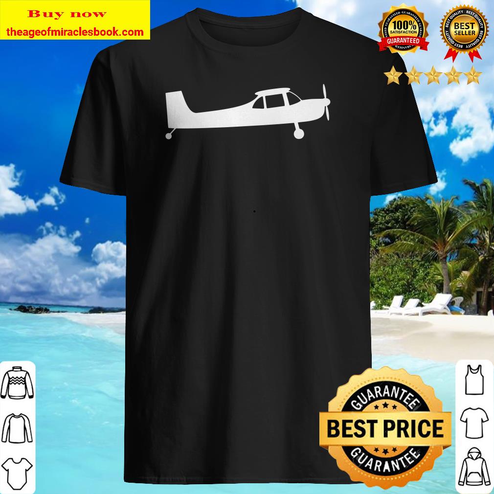 White Taildragger Airplane Pilot Shirt