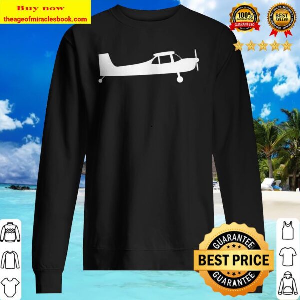 White Taildragger Airplane Pilot Sweater