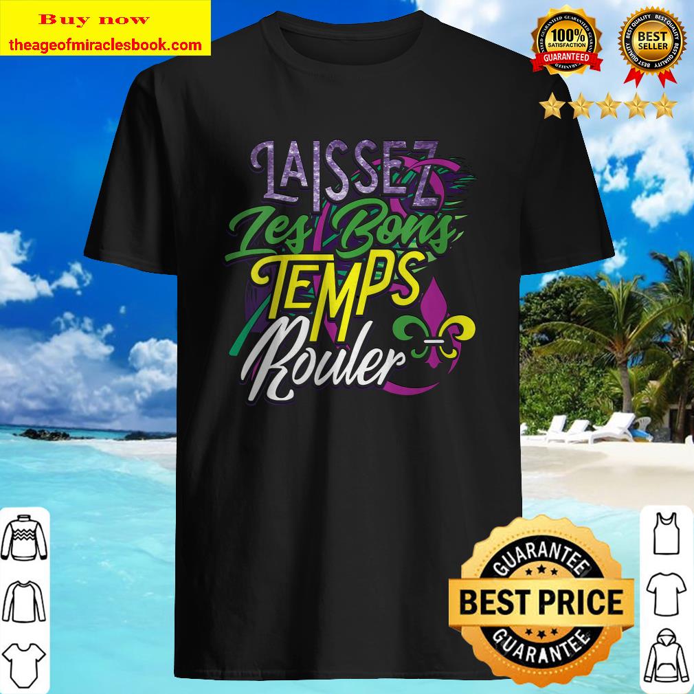Women’s Laissez Les Bons Temps Rouler Art  Mardi Gras Funny Gift V-Neck T-Shirt