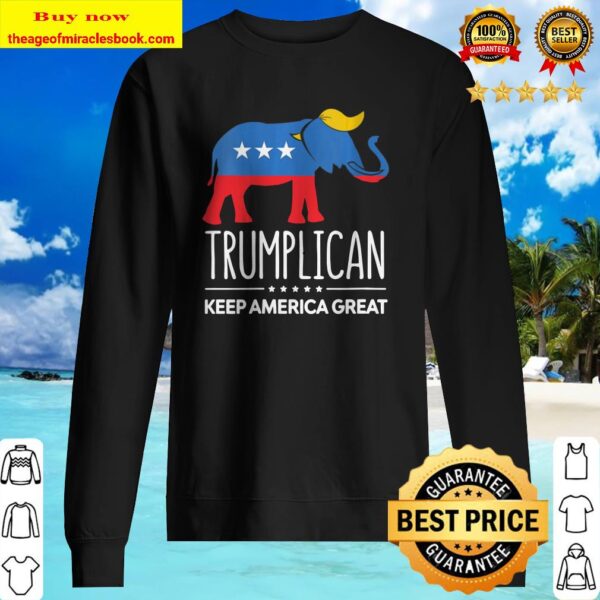 Womens Trumplican Elephant Trump 2020 Kag Keep America Great Sweater