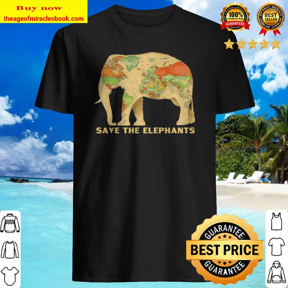 World map Save the Elephants Shirt
