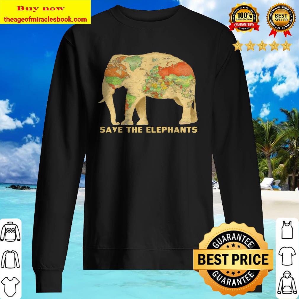 World map Save the Elephants Sweater