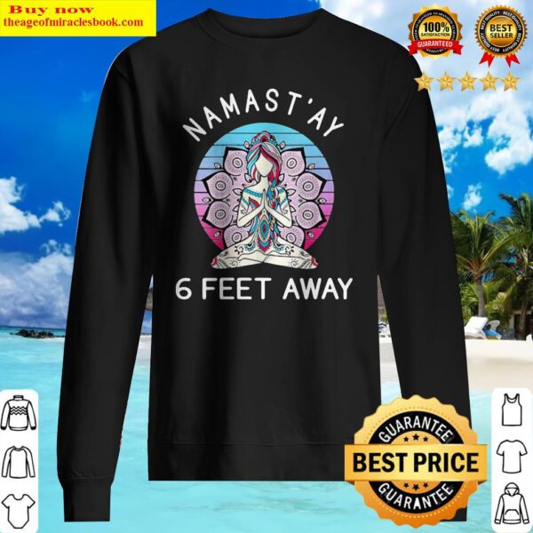 Yoga Namastay 6 Feet Away Vintage Sweater
