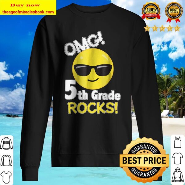 5th Grade Smile First Grade Rocks SHIRT - Emoticon Tee Sweater