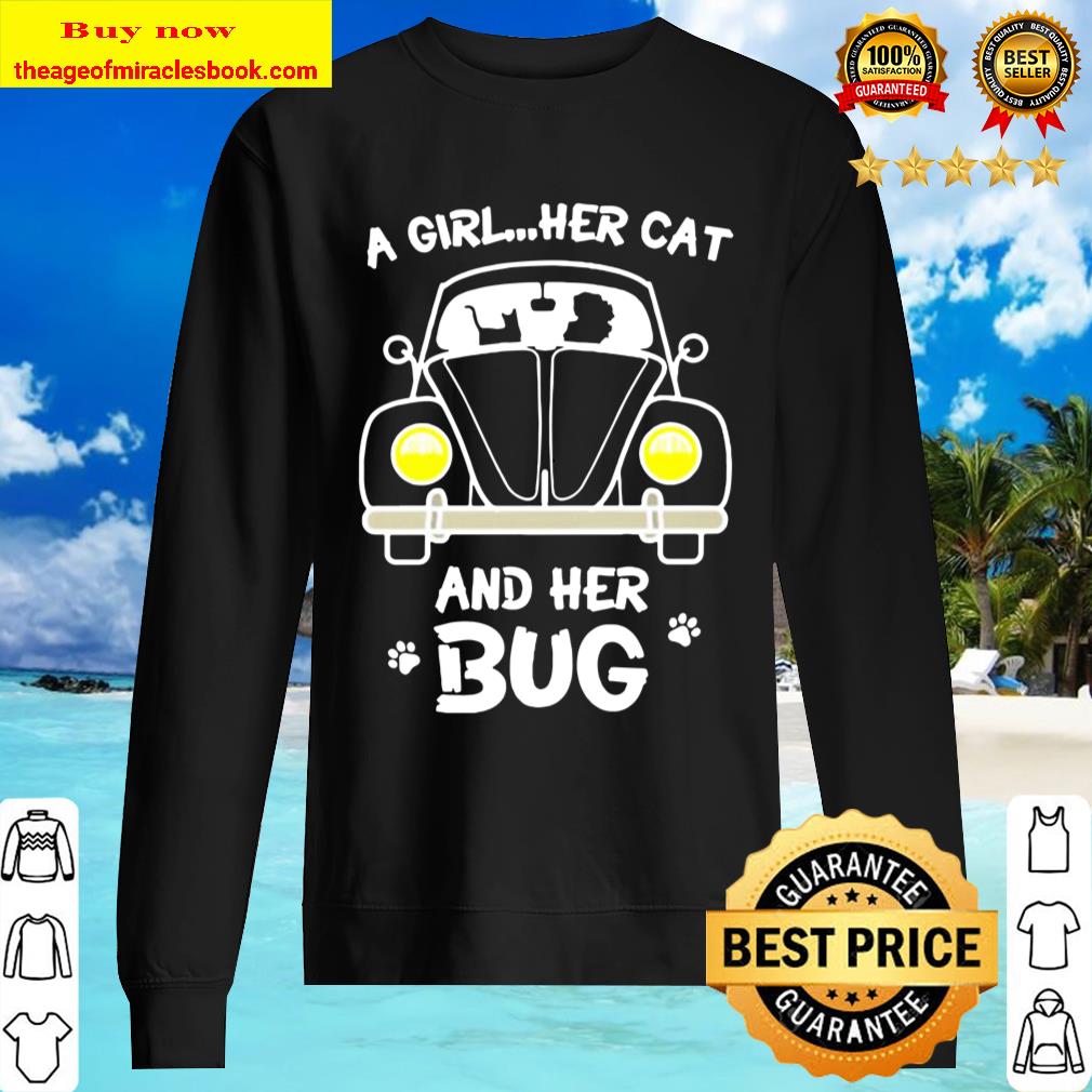 A girl her cat and her bug Sweater