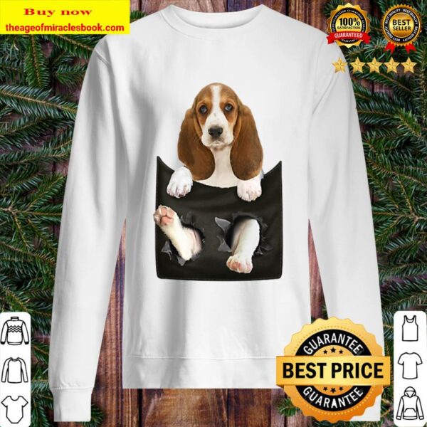 Basset Hound In Pocket Puppy Sweater