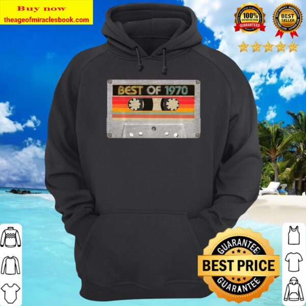 Best Of 1970 50Th Birthday Gifts Cassette Tape Vintage Hoodie
