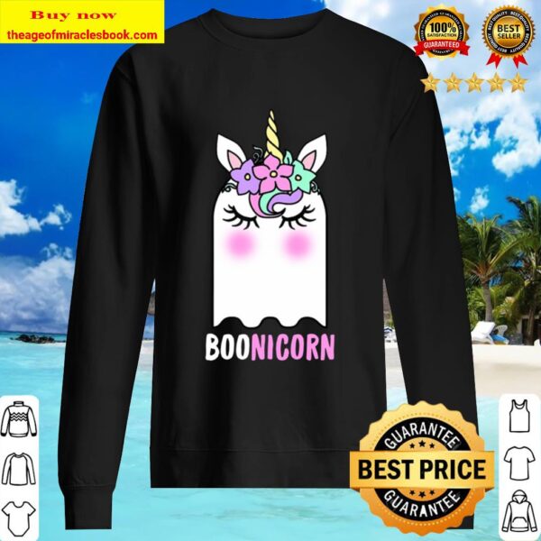 Boonicorn Unicorn Ghost, Unicorn Halloween Sweater