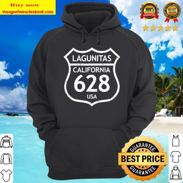 California Area Code 628 Lagunitas, Ca Home State Gift Raglan Baseball Hoodie