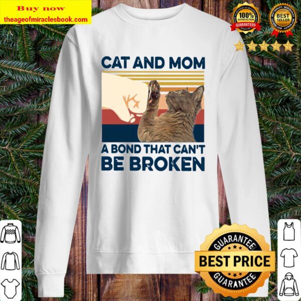 Cat And Mom A Bond That Can’t Be Broken Vintage Retro Sweater