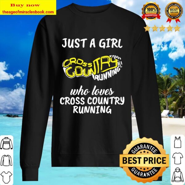 Cc Runner Gift Just A Girl Who Loves Cross Country Running Sweater