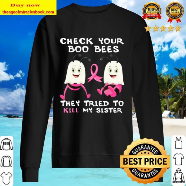 Check Your Boo Bees Sister breast cancer ghost halloween Sweater