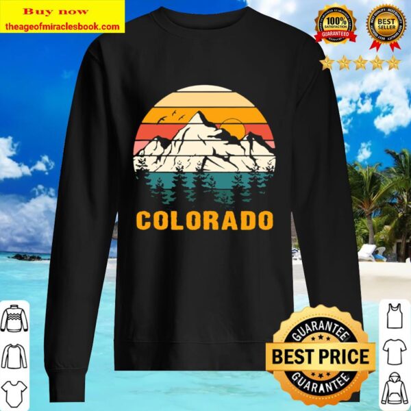 Colorado Mountain Retro Pride Vacation Travel Hiker Gift Sweater