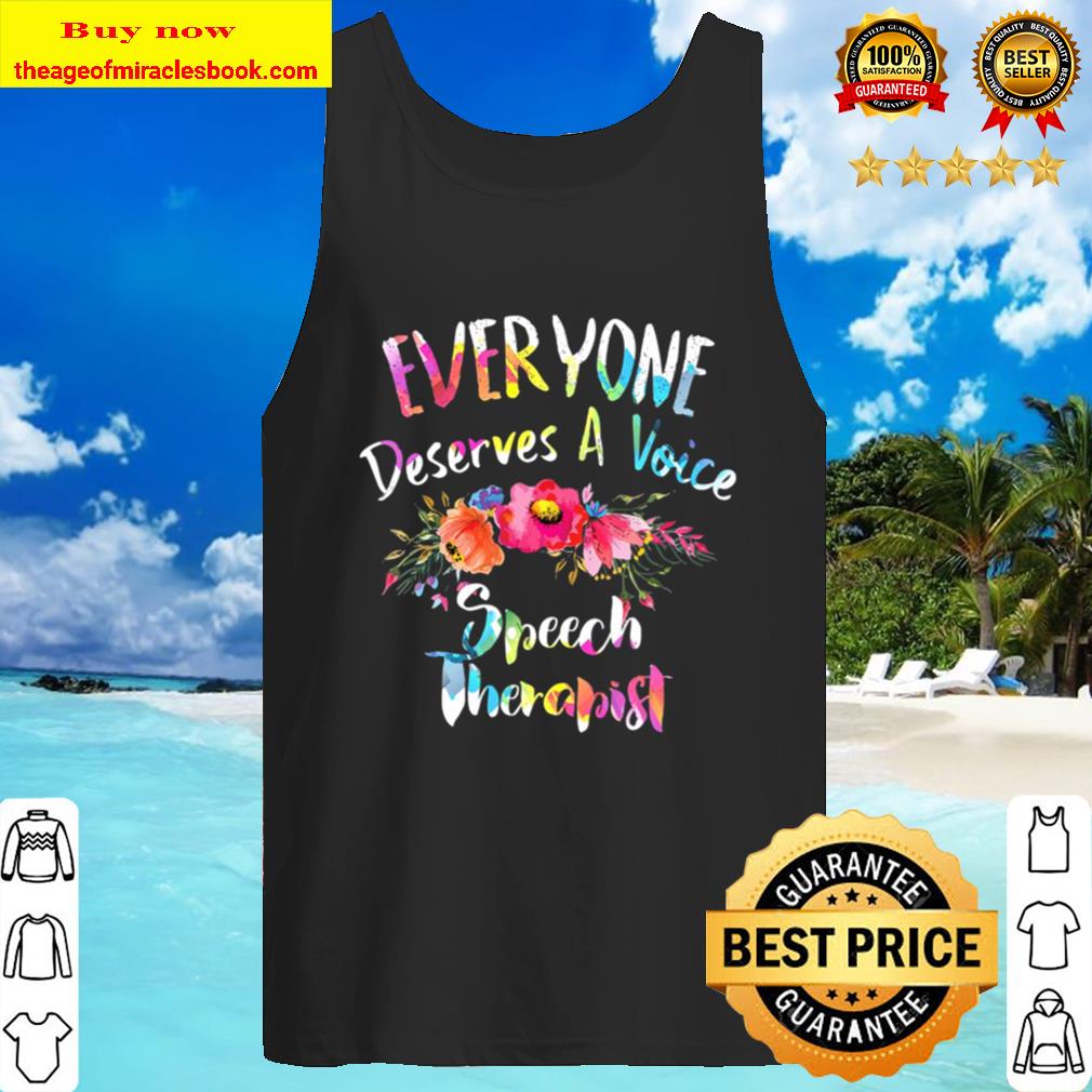 Colorful Speech Therapist Flowers Speech Therapy Tank Top