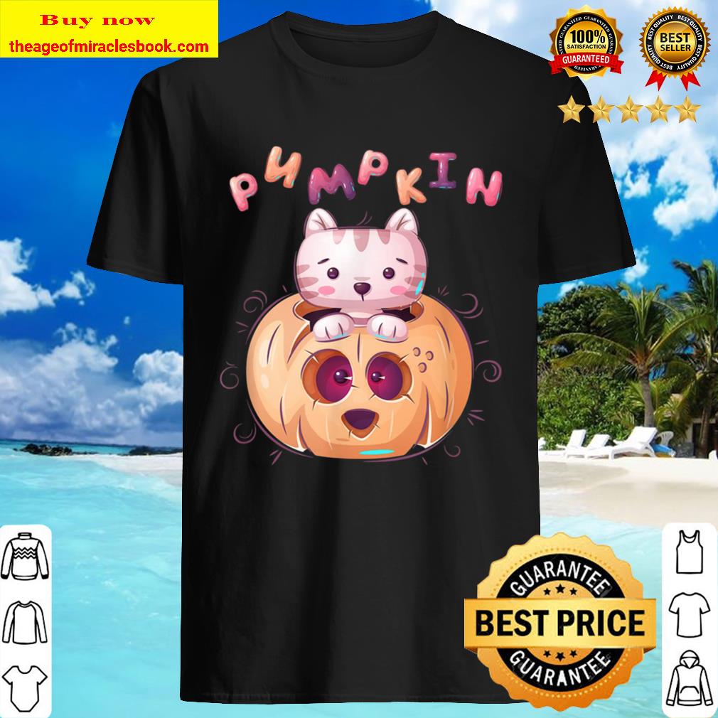 Cute Cat Pumpkin for Halloween T-Shirt