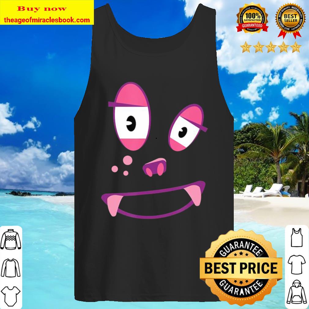 Cute Funny Ghost-Monster Face Costume Halloween Adults Kids Tank Top