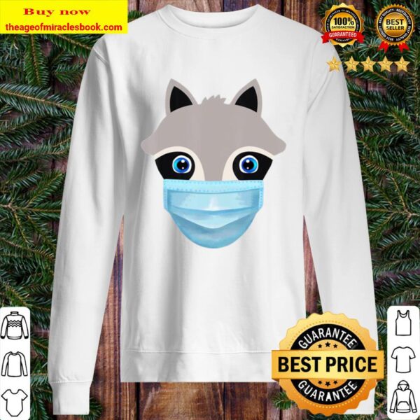Cute Raccoon Wearing Face Mask Animal Lover Gift Sweater