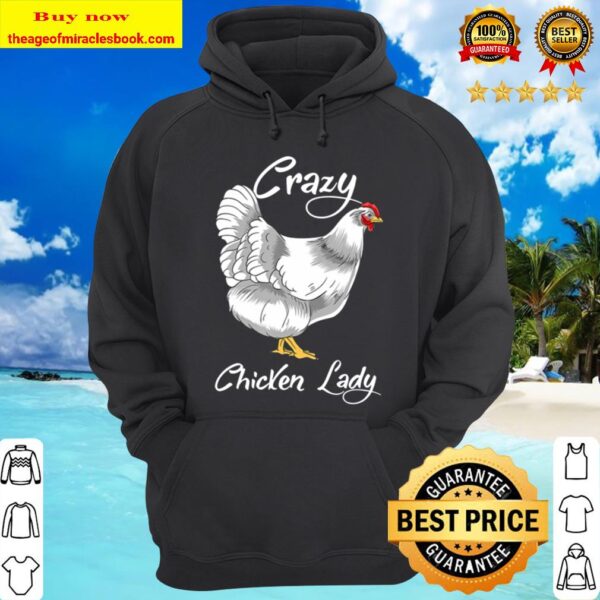 Farmer Crazy Chicken Lady Funny Chicken Girl Hoodie