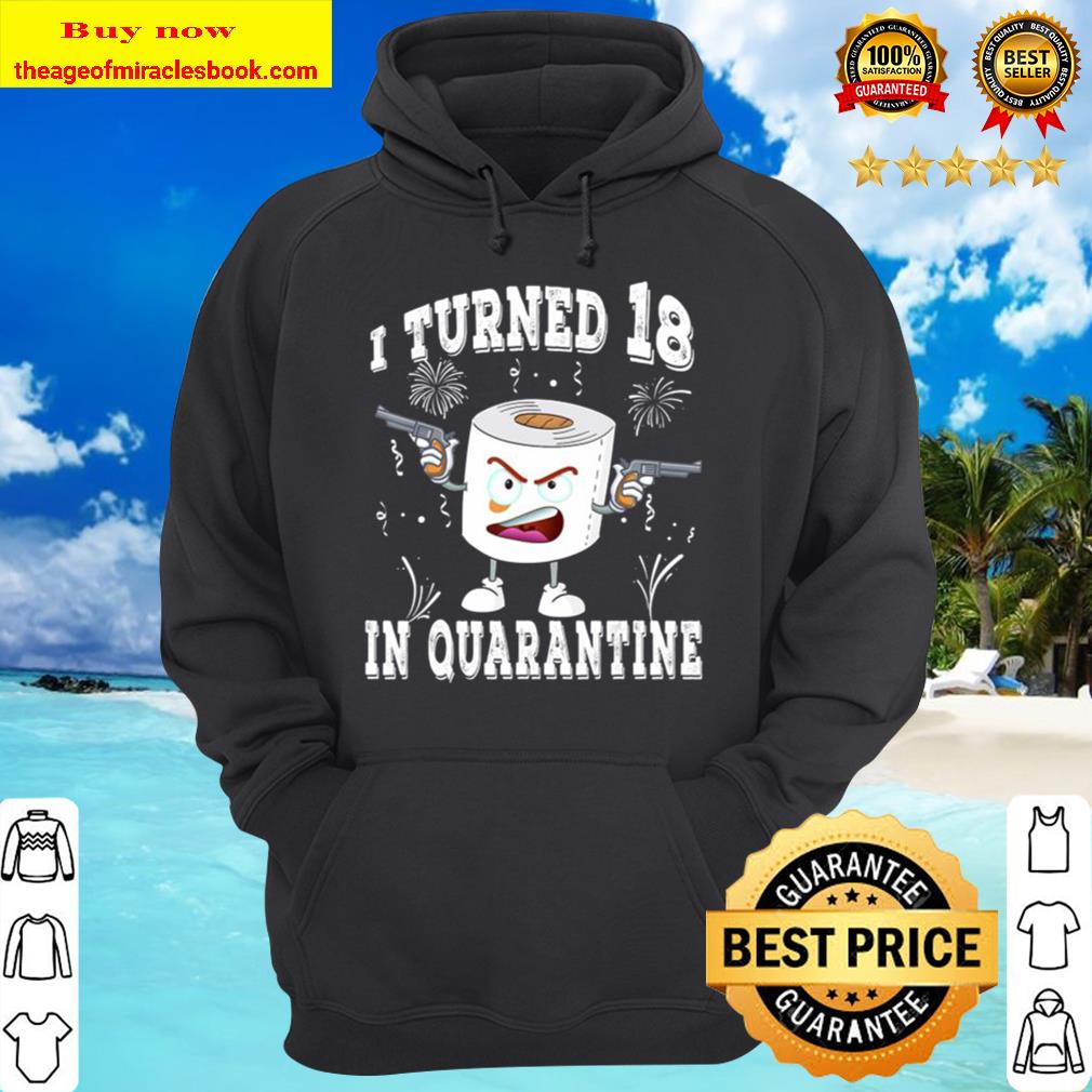 Funny 18th Birthday I Turned 18 In Quarantine 2020 Bday Gift Hoodie