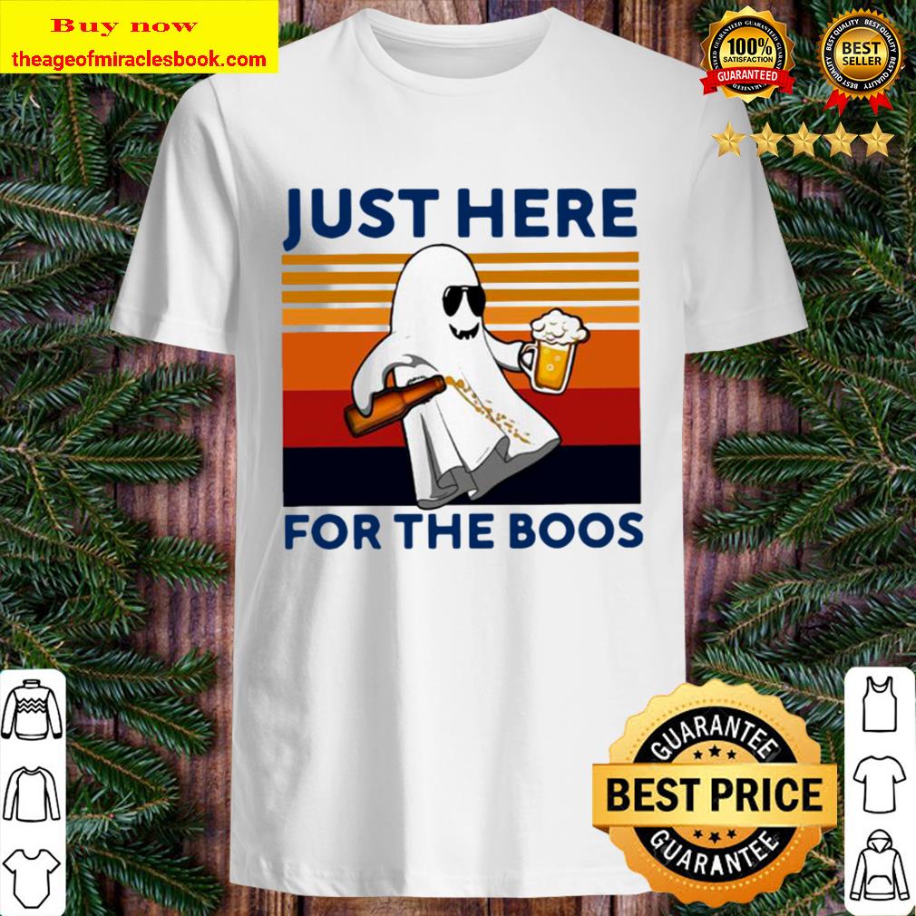 Ghost Beer Just Here For The Boos Vintage Retro Shirt