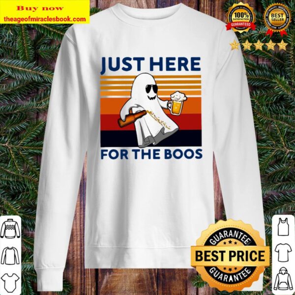 Ghost Beer Just Here For The Boos Vintage Retro Sweater