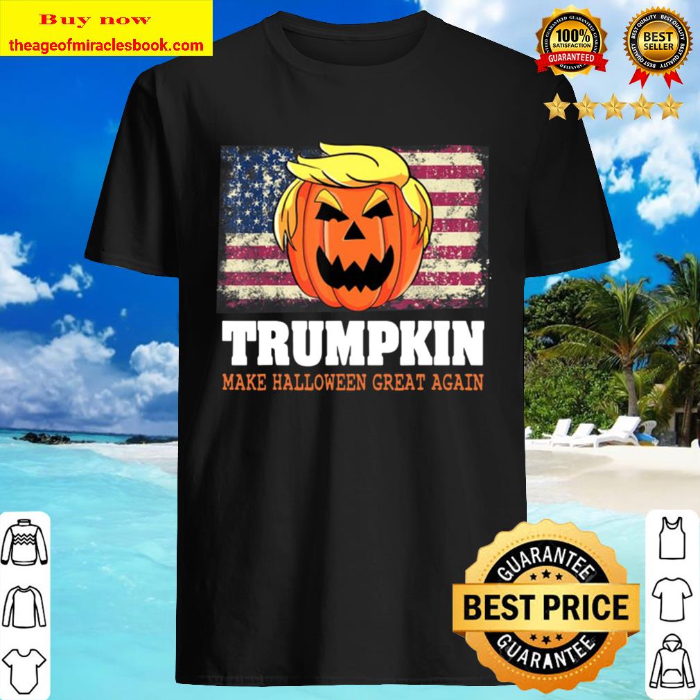 Halloween Trumpkin Vintage Us Flag Funny Trump Shirt