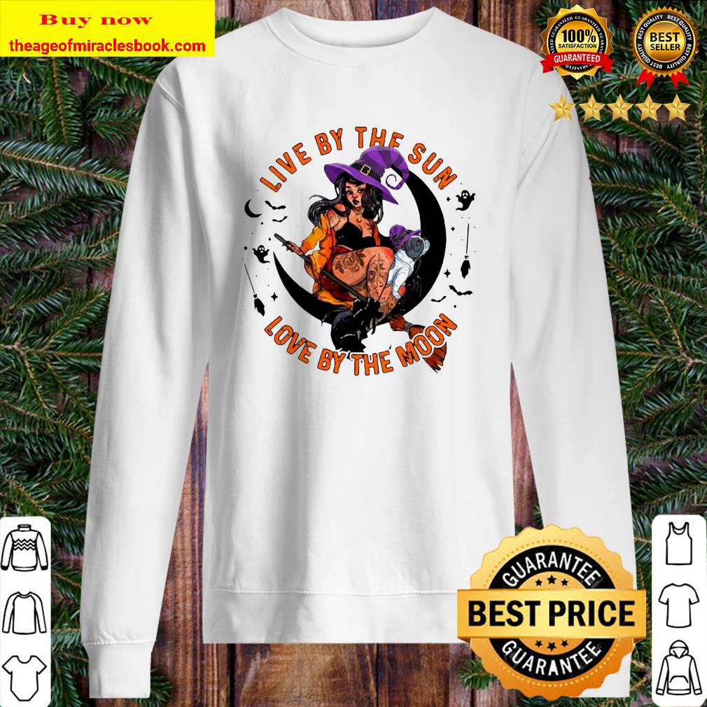 Halloween Witch Tattoo Live By The Sun Love By The Moon Sweater
