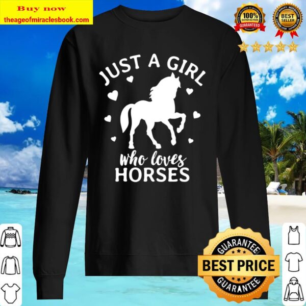 Just A Girl Who Loves Horses Cowgirl Horse Girl Riding Gift Sweater