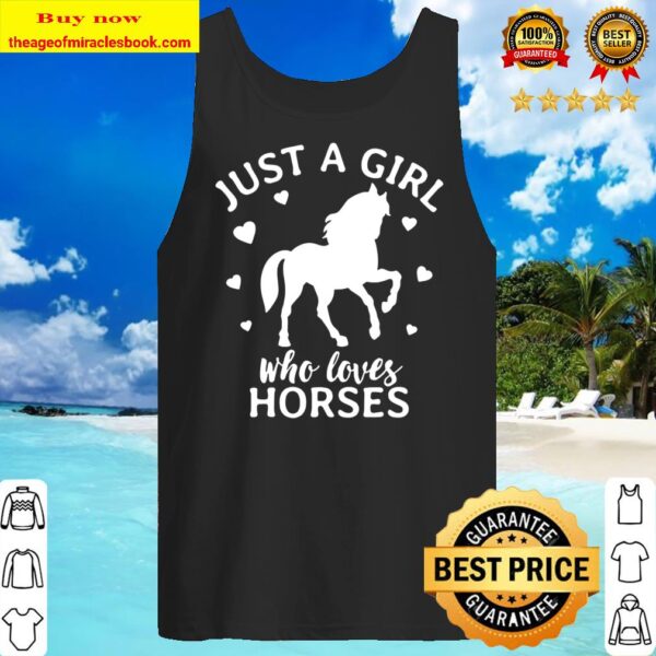 Just A Girl Who Loves Horses Cowgirl Horse Girl Riding Gift Tank Top