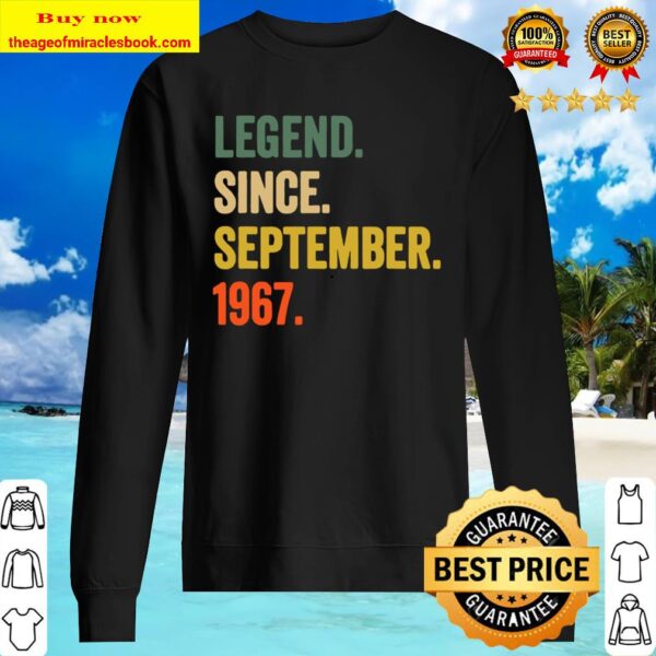 Legend Since September 1967 53rd Birthday Gift 53 Years Old Sweater