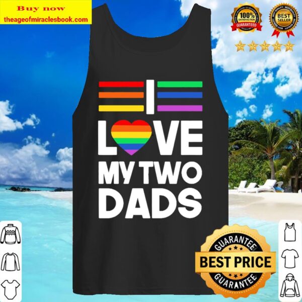 Lgbt love my two dads heart Tank Top