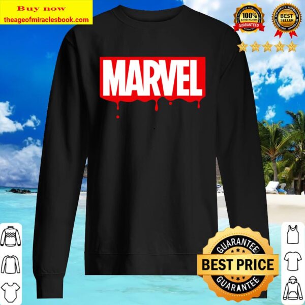 Marvel Logo Dripping Letters Halloween Sweater