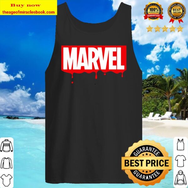 Marvel Logo Dripping Letters Halloween Tank Top