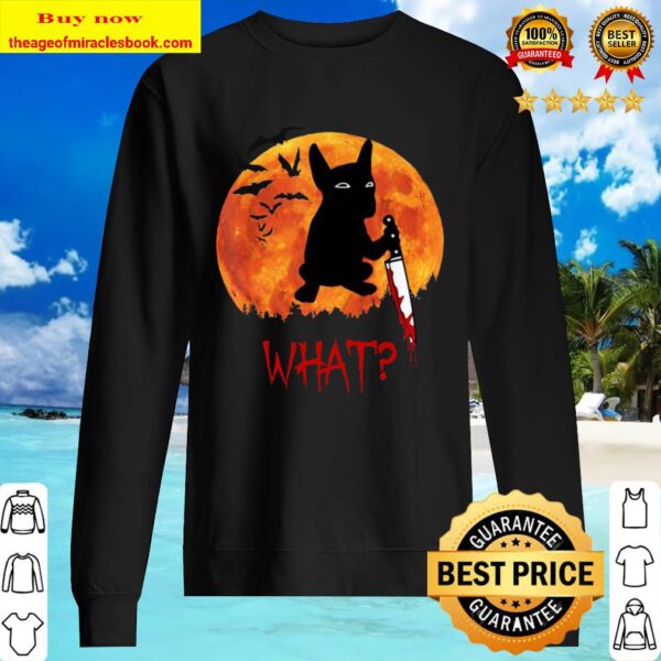 Michael Myers Bulldog What Knife Blood Halloween Sweater
