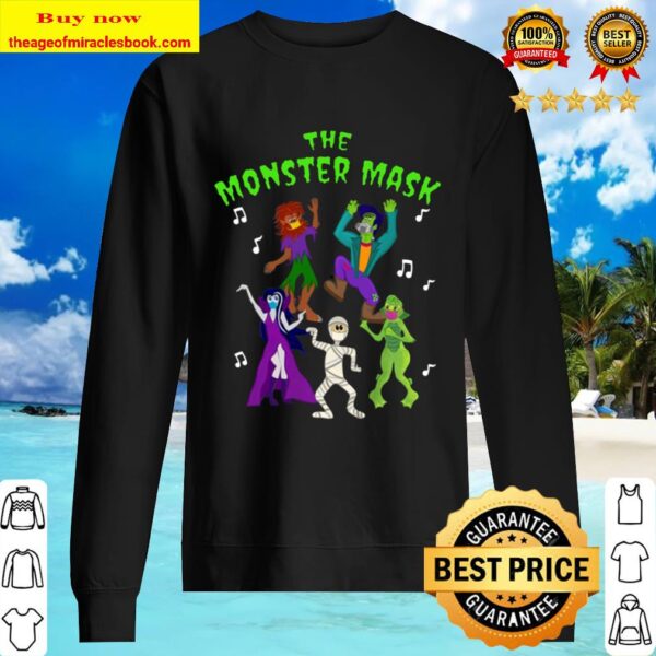 Monster Mask Dance Party Pullover Sweater
