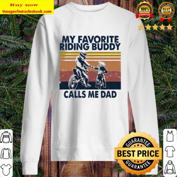 My favorite riding buddy calls me dad son and dad vinatge Sweater