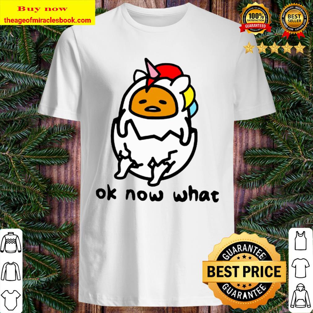 Ok Now What Funny Unicorn Egg Shirt