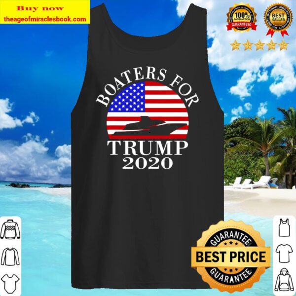 Patriotic Boaters For Trump 2020 US Flag Tank Top