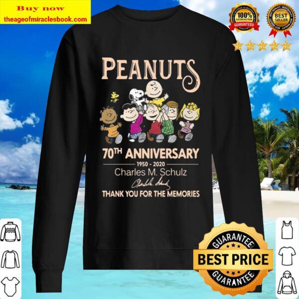 Peanuts 70th anniversary 1950 2020 Charles M Schulz thank you for the  Sweater