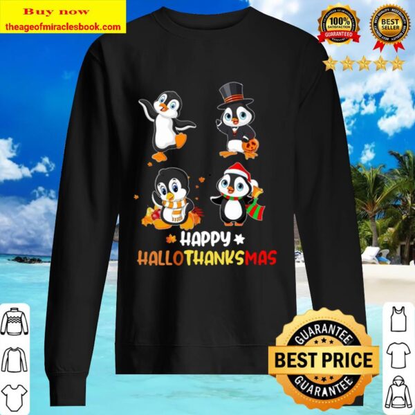 Penguins Happy Hallothanksmas Sweater