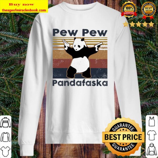 Pew pew pandafaska vintage retro Sweater