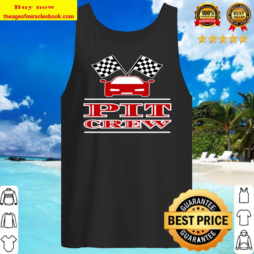 Pit Crew Costume Car Racing Checkered Flag Halloween Design Pullover Tank Top