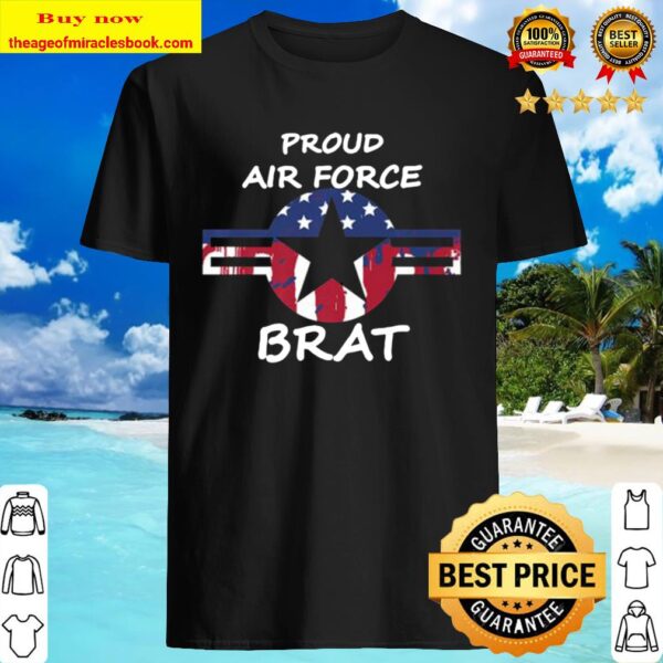 Proud Air Force Brat Painted American Flag Roundel Star Premium Shirt