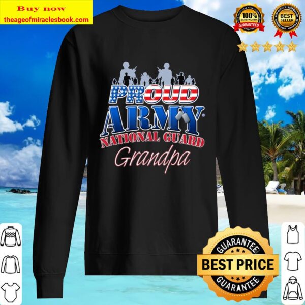 Proud Army National Guard Grandpa Us Dog Tag Shirt Men Sweater