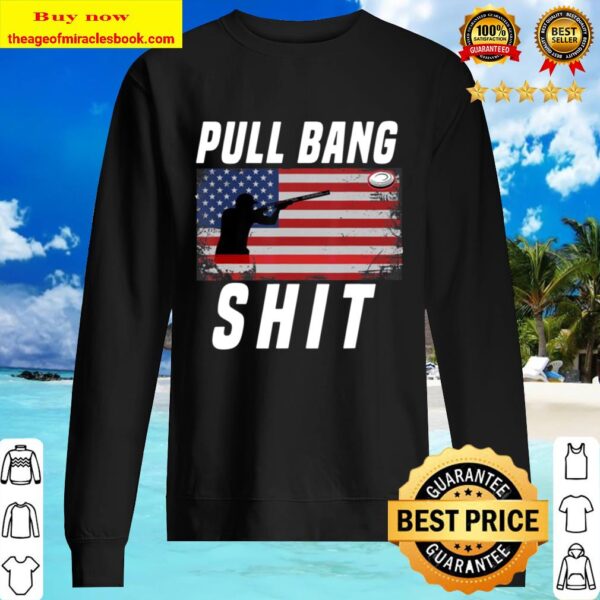 Pull Bang Skeet Shooting I Patriotic Clay Target Usa Flag Sweater