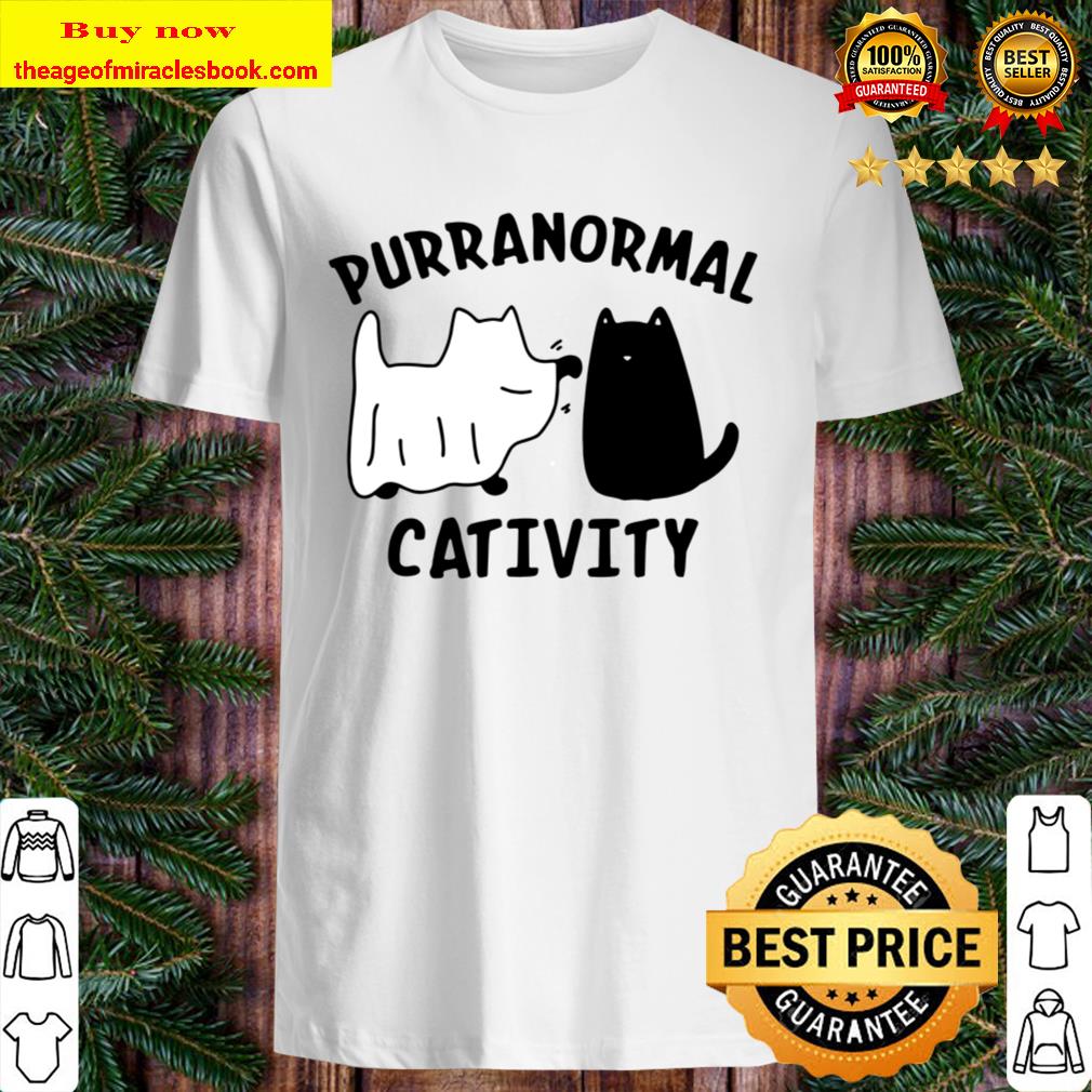 Purranormal Cativity Funny Halloween Cat Parody Men Women Shirt